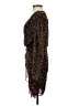 Zara 100% Polyester Animal Print Brown Cocktail Dress Size XS - photo 5