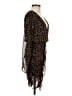 Zara 100% Polyester Animal Print Brown Cocktail Dress Size XS - photo 4