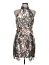 Milly 100% Polyester Metallic Silver Cocktail Dress Size 6 - photo 1