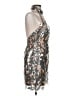 Milly 100% Polyester Metallic Silver Cocktail Dress Size 6 - photo 4
