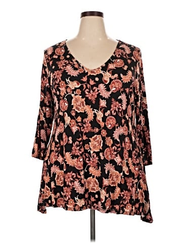 Rose + Olive 3/4 Sleeve Blouse (view 1)