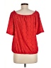 Fred David Red Short Sleeve Blouse Size M - photo 2
