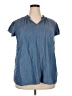 Evri 100% Lyocell Blue Short Sleeve T-Shirt Size 2X - photo 1