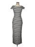 No Comment Stripes Gray Casual Dress Size L - photo 1