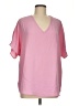 Entro Pink Short Sleeve Blouse Size M - photo 1