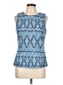 J. McLaughlin Blue Sleeveless Blouse Size L - photo 1