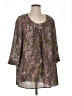 Chelsea Studio 100% Polyester Brown 3/4 Sleeve Blouse Size L - photo 1