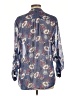 Kut from the Kloth 100% Polyester Floral Blue 3/4 Sleeve Blouse Size L - photo 2