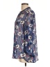 Kut from the Kloth 100% Polyester Floral Blue 3/4 Sleeve Blouse Size L - photo 5