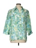 JM Collection Print Teal 3/4 Sleeve Blouse Size 12 - photo 1