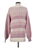 Line & Dot 100% Polyester Stripes Pink Pullover Sweater Size S - photo 2