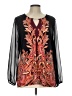 JM Collection Black 3/4 Sleeve Blouse Size L - photo 1