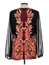 JM Collection Black 3/4 Sleeve Blouse Size L - photo 2