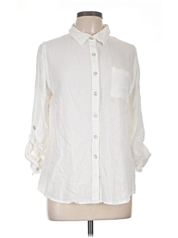 White Stag 3/4 Sleeve Button-Down Shirt (view 1)