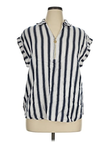 Anne Klein Sleeveless Button-Down Shirt (view 1)