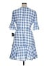 Gabby Skye 100% Polyester Checkered-gingham Blue Casual Dress Size 14 - photo 2