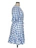 Gabby Skye 100% Polyester Checkered-gingham Blue Casual Dress Size 14 - photo 4