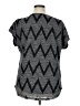 Roz & Ali Chevron-herringbone Silver Short Sleeve Top Size XL - photo 2