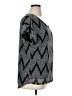Roz & Ali Chevron-herringbone Silver Short Sleeve Top Size XL - photo 4
