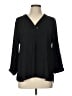 Left Coast by Dolan 100% Polyester Black Long Sleeve Henley Size L - photo 1