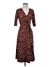 Robbie Bee Animal Print Brown Casual Dress Size S - photo 1