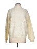 Vero Moda Chevron-herringbone Ivory Turtleneck Sweater Size L - photo 1