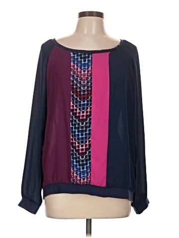 NY Collection Long Sleeve Blouse (view 1)