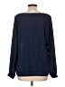 NY Collection 100% Polyester Color Block Purple Long Sleeve Blouse Size L - photo 2