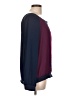 NY Collection 100% Polyester Color Block Purple Long Sleeve Blouse Size L - photo 4