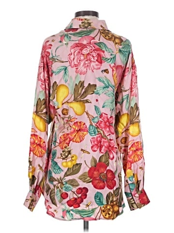 Carlisle Long Sleeve Silk Top (view 2)