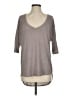 Express Gray 3/4 Sleeve Top Size S - photo 1