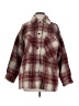 Zara Plaid Burgundy Coat Size S - photo 1