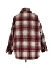 Zara Plaid Burgundy Coat Size S - photo 2