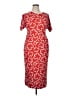 Boden Print Red Casual Dress Size 14R - photo 1