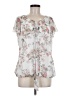Sara Michelle 100% Polyester Silver Short Sleeve Blouse Size M - photo 1