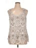 Assorted Brands Silver Tan Sleeveless Blouse Size XL - photo 1