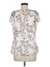 Sara Michelle 100% Polyester Silver Short Sleeve Blouse Size M - photo 2