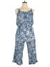 Santiki 100% Rayon Paisley Blue Jumpsuit Size XL - photo 1
