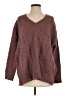 Lovestitch Chevron-herringbone Burgundy Pullover Sweater Size S - photo 1