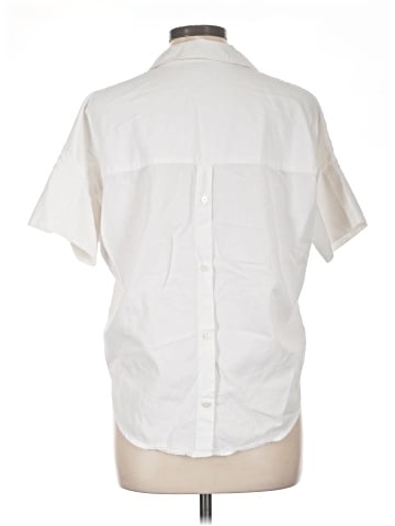 Madewell Courier Button-Back Shirt in Pure White (view 2)