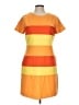 Adrienne Vittadini Color Block Orange Casual Dress Size 10 - photo 1
