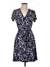 Leota Print Blue Casual Dress Size L (petite) - photo 1