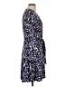 Leota Print Blue Casual Dress Size L (petite) - photo 4