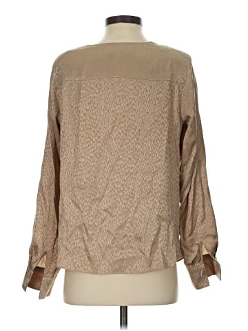 Ronny Kobo Long Sleeve Silk Top (view 2)
