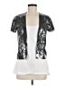J.Crew Collection 100% Cotton Metallic Silver Kimono Size M - photo 1