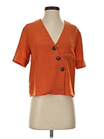 Topshop Short Sleeve Blouse (view 1)
