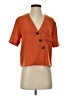 Topshop Orange Short Sleeve Blouse Size 2 - photo 1
