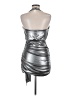 Superdown 100% Polyester Metallic Silver Cocktail Dress Size M - photo 2