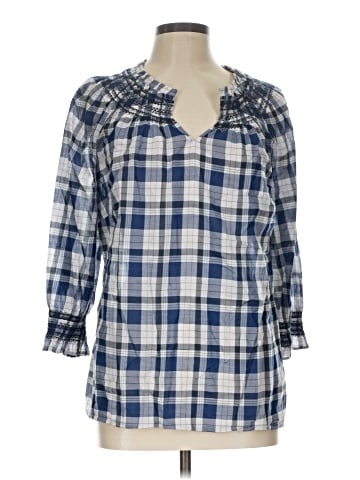 Talbots 3/4 Sleeve Button-Down Shirt (view 1)