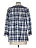 Talbots Blue 3/4 Sleeve Button-Down Shirt Size 12 - photo 2